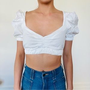 Zara puff sleeve crop top